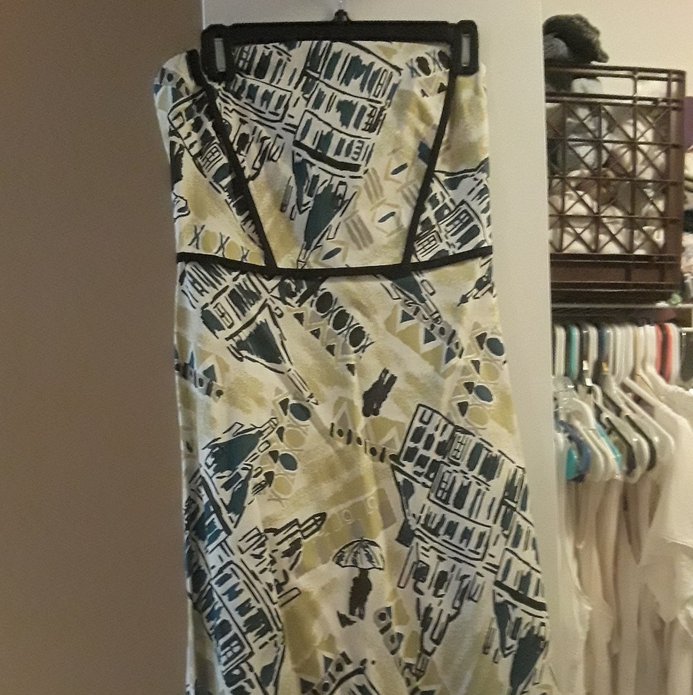 KLD patterned stapless dress